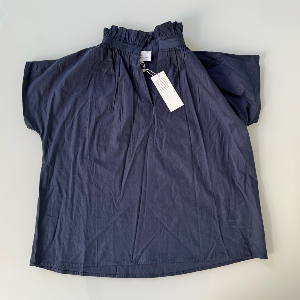 NWT Never A Wallflower 100% Cotton Vicki Short Sleeve Top Size XS